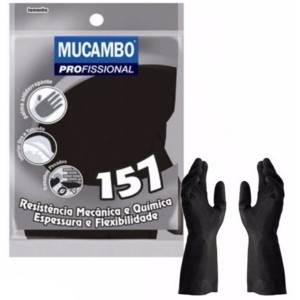 LUVA LATEX FORRADA PRETA MUCAMBO 157 
