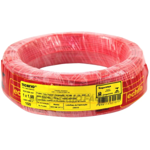 FIO CABO FLEXIVEL 4,0MM 100M TECHFIO VERMELHO