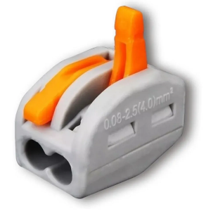 EMENDA PARA FIOS ALAVANCA 2 VIAS 0.2-4MM CINZA LUKMA 66001 (PCT:10UN)