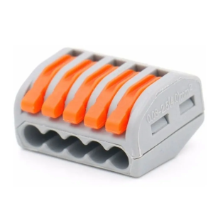 EMENDA PARA FIOS ALAVANCA 5 VIAS 0.2-4MM CINZA LUKMA 66003 (PCT:10UN)