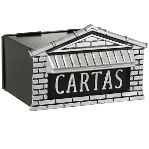 CAIXA DE CORREIO CC1 COLONIAL METAL PRATA