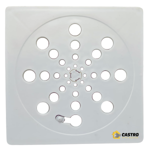 GRELHA PVC 150MM QUADRADA COM FECHO BRANCO 180004 OVERTIME