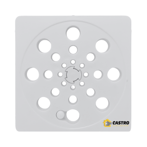 GRELHA PVC 100MM QUADRADA COM FECHO BRANCO 180003 OVERTIME