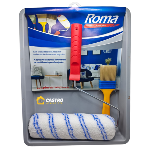 ROMA KIT BANDEJA PINTURA C/04PÇS 685 00 (RL FIBRAS ESPECIAIS + TRINCHA)