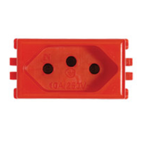 PLUZIE MODULO TOMADA 10A VERM 7275